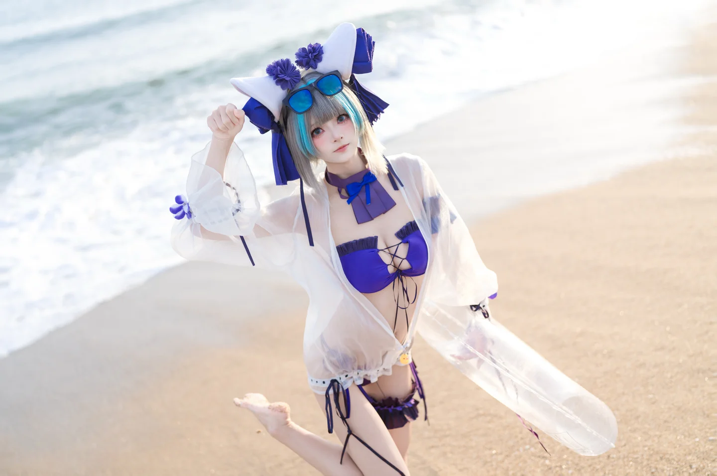 九柒喵 - No.039 碧蓝航线·柴郡泳装 [26P-194MB] tg@simisebaisi 【丝足阁】003.webp